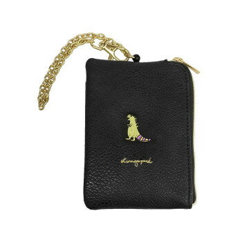 【メール便】 コミカルアニマルリールパスケース RO19-0619 ブラック(恐竜)【お寄せ品、返品キャンセル不可。欠品終売時連絡あり】