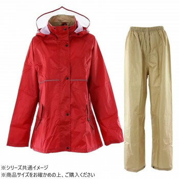 【直送品】コヤナギ レインウェア レディース L2200 CHARM+ ルージュ×ベージュ LL【お寄せ品、返品キャンセル不可。欠品終売時連絡あり】