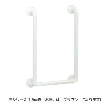 Rakuten - 【メーカー直送（大型）】シロクマ　どこでも手すりU形 ブラウン BR-172　-【お寄せ品、返品キャンセル不可。欠品終売時連絡あり】