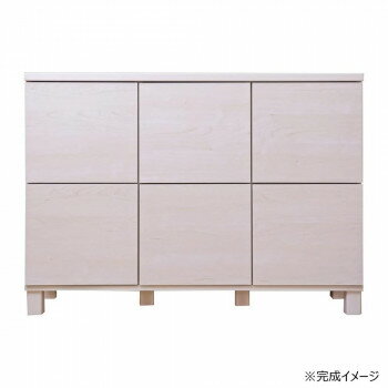 【直送品】日本製組立家具 リビングボード 収納キャビネット CO-NC-8011CB ホワイト【お寄せ品、返品キャンセル不可。欠品終売時連絡あり】(3)