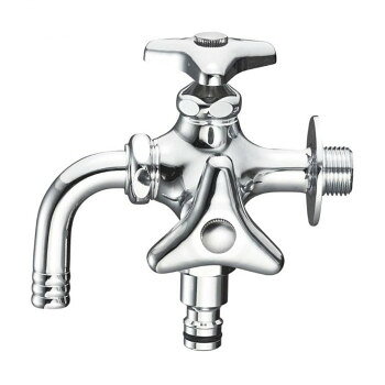 SANEI 散水用二口横水栓 F126V-13【お寄せ品、返品キャンセル不可。欠品終売時連絡あり】