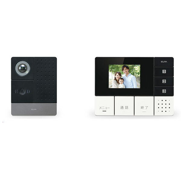 ELPA　DECT　ワイヤレステレビドアホン　親機1台カメラ子機1台セット　DHS-SM2030　1864100【割引不可・返品キャンセル不可】