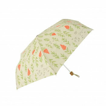 三国 グラスファイバー骨軽量耐風ミニ折りたたみ傘 fall season ベージュ A2113515【お寄せ品、返品キャンセル不可。欠品終売時連絡あり】