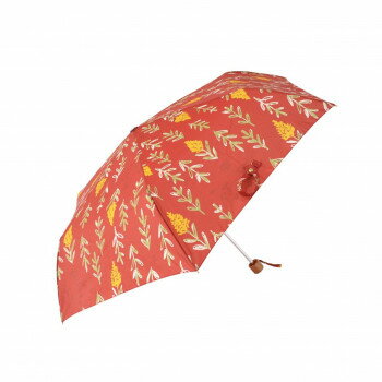 三国 グラスファイバー骨軽量耐風ミニ折りたたみ傘　fall season レッド A2113505【お寄せ品、返品キャ..