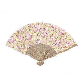 【メール便】 大西賢製販 Ripple 波骨布扇子 21cm 小桜 キナリ NN19-B04【お寄せ品、返品キャンセル不可。欠品終売時連絡あり】