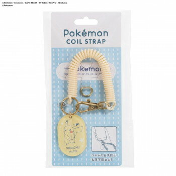 Car - 【メール便】 ポケモン コイルストラップ ピカチュウ CS-PM01【お寄せ品、返品キャンセル不可。欠品終売時連絡あり】