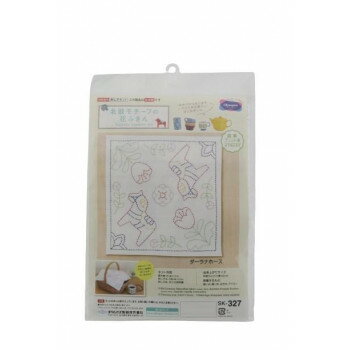 【メール便】 オリムパス　刺し子キット　北欧モチーフの花ふきん　ダーラナホース　SK-327【お寄せ品、返品キャンセル不可。欠品終売時連絡あり】