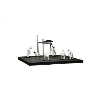 ixo/イクソ ピットストップ メカニックセット メカニックフィギュア6体、支柱＆ケーブル ホワイト 1/43..