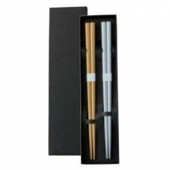 【メール便】 丸十　塗立箸 金・銀 黒箱入 6K41-8【お寄せ品、返品キャンセル不可。欠品終売時連絡あり】