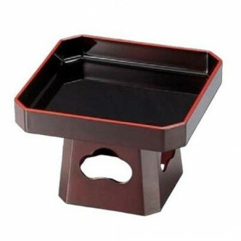 福井クラフト　6.5寸三宝 溜天朱セット 51021088【お寄せ品、返品キャンセル不可。欠品終売時連絡あり】