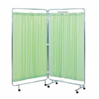 【直送品】高田ベッド製作所 2連衝立 キャスター付き グリーン TB-658【お寄せ品、返品キャンセル不可。欠品終売時連絡あり】