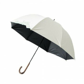 三国 裏黒コーティング晴雨兼用傘 バードゲージタイプ リリー刺繍 オフ白 S1519301【お寄せ品、返品キャンセル不可。欠品終売時連絡あり】