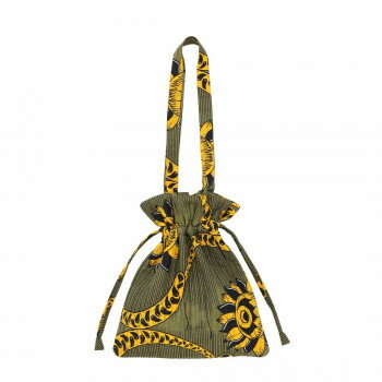 バッグ キルト巾着 アフリカンプリント プロテア 11725795129【お寄せ品、返品キャンセル不可。欠品終売時連絡あり】