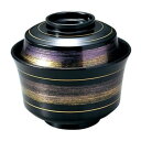 (食洗機対応)3.6寸天竜寺椀 黒紫カスリ帯(内黒) 12024760【お寄せ品、返品キャンセル不可。欠品終売時連絡あり】