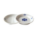 【メール便】 二品取り皿(クローバー)【お寄せ品、返品キャンセル不可。欠品終売時連絡あり】