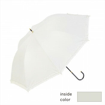 ニフティカラーズ 遮光フリル 晴雨兼用日傘 長傘 オフホワイト 2353OF【お寄せ品、返品キャンセル不可。欠品終売時連絡あり】