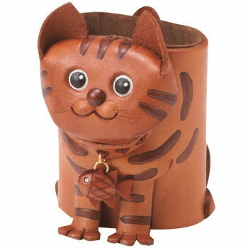 本革メガネスタンド とらねこ Z91293【お寄せ品、返品キャンセル不可。欠品終売時連絡(luò)あり】