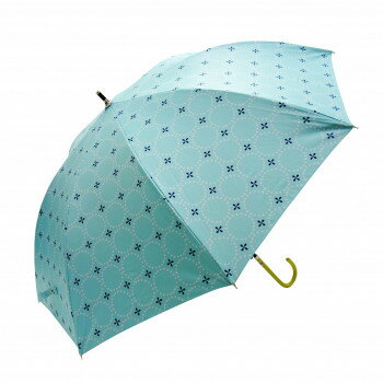 藤田屋 雨晴兼用婦人長傘 フラワーサークル グリーン UB-2161【お寄せ品、返品キャンセル不可。欠品終売時連絡あり】