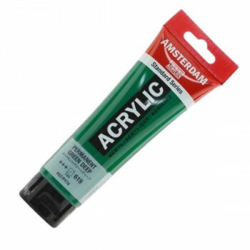 ターレンス アムステルダムアクリリックカラー120ml 619 パーマネントグリーンディープ 465005【お寄せ品、返品キャンセル不可。欠品終売時連絡あり】