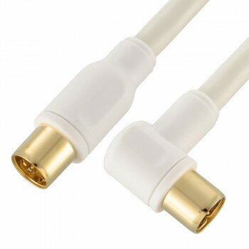 OHM TV接続ケーブル 4K8K 4C I-L型 5m ANT-C5S4SL-W【お寄せ品、返品キャンセル不可。欠品終売時連絡あり】