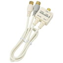 OHM デジタルTV分波器 出力ケーブル付 4K8K対応 ANT-P0069-W【お寄せ品、返品キャンセル不可。欠品終売時連絡あり】