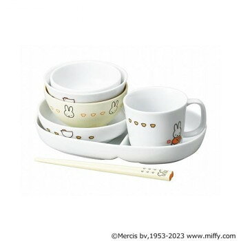 金正陶器 ミッフィーイングレーズ(こっこ親子) つみつみ食器セット 417722【お寄せ品、返品キャンセル不可。欠品終売時連絡あり】