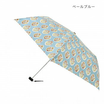 折り畳み傘 ブロックプリント ペールブルー 37724023032【お寄せ品、返品キャンセル不可。欠品終売時連絡あり】