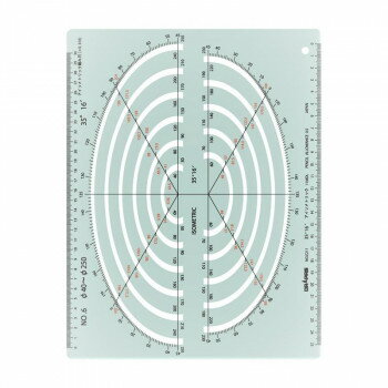 ドラパス テンプレート E211 楕円定規 NO.6【お寄せ品、返品キャンセル不可。欠品終売時連絡あり】