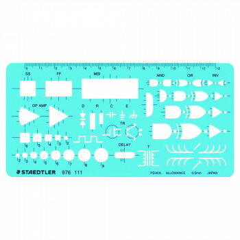 【メール便】 ステッドラー テンプレート 論理回路定規 ST976111【お寄せ品、返品キャンセル不可。欠品..