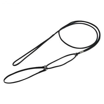 Leash - プロ用訓練リード ショードッグ専用 パラシュートマーチンゲルリード S 黒【お寄せ品、返品キャンセル不可。欠品終売時連絡あり】