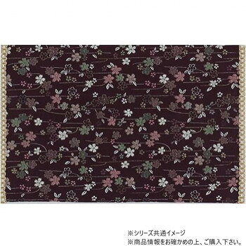 【直送品】サカエ金襴　防炎加工経机掛　中京型　14号　32.7×22.4　美桜　紫【お寄せ品、返品キャンセル不可。欠品終売時連絡あり】