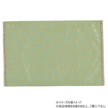 【直送品】サカエ金襴　防炎加工経机掛　モダン型　16号　47.0×26.0　唸唐草　薄緑...