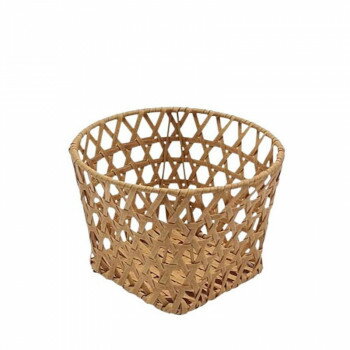 バンブス フェイクPE焼竹キッチンバスケットラウンドS LBR 74059【お寄せ品、返品キャンセル不可。欠品終売時連絡あり】