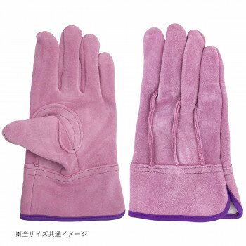 小野商事 エース 現場系女子 牛床革手袋 オイル 外縫い 内綿 ピンク 女性用Mサイズ AG2551【お寄せ品、返品キャンセル不可。欠品終売時連絡あり】