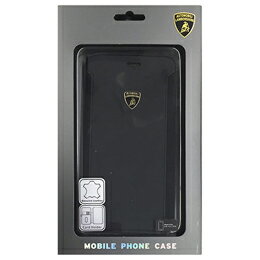 Lamborghini 公式ライセンス品 Genuine Leather book case w/card holder iPhone6 PLUS用 LB-SSHFCIP6P-HU/D5-BK【取り寄せ品キャンセル返品不可、割引不可】