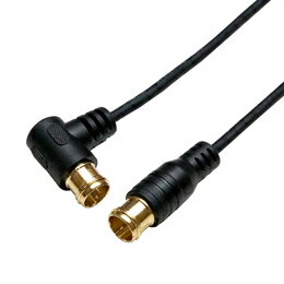 HORIC 極細アンテナケーブル 10m ブラック 両側F型差込式コネクタ L字/ストレートタイプ HAT100-114LPBK【楽天倉庫直送h】【返品キャンセル不可】
