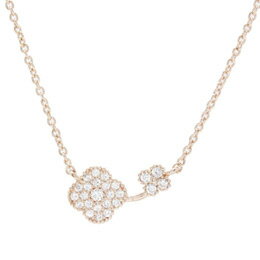 Pure ネックレス ペンダント レディース シンプル ピンクゴールド 大粒 キュービック ジュエリー フラワー 花 PFL-104【楽天倉庫直送h】【突然終了欠品あり】