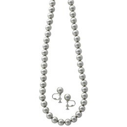 貝パールネックレス&イヤリングセット M80621816【割引サービス不可、取り寄せ品キャンセル返品不可、突然終了欠品あり】