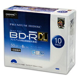 10個セット PREMIUM HIDISC BD-R DL 1回録画 6倍速 50GB 10枚 スリムケース HDVBR50RP10SCX10【割引不可、取り寄せ品キャンセル返品不可、突然終了欠品あり】 10個セット PREMIUM HIDISC BD-R DL 1回録画 6倍速 50GB 10枚 スリムケース HDVBR50RP10SCX10【割引不可、取り寄せ品キャンセル返品不可、突然終了欠品あり】