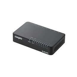 エレコム Giga対応スイッチングHub/8ポート/プラスチック筐体/電源外付モデル/ブラック EHC-G08PA2-B【楽天倉庫直送h】【突然終了欠品あり】