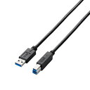 エレコム A to Bケーブル/3.0m/RoHS/簡易パッケージ/ブラック USB3-AB30BK/RS【楽天倉庫直送h】【突然終了欠品あり】(2)