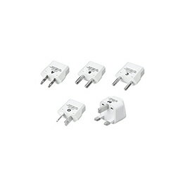 YAZAWA 海外用電源プラグ5セットKPS5【割引不可、取り寄せ品キャンセル返品不可、突然終了欠品あり】