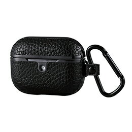 エレコム AirPods Pro対応アクセサリ ソフトレザーケース サイドメッキ カラビナ付 ブラック AVA-AP2UCMBK【楽天倉庫直送h】【突然終了欠品あり】