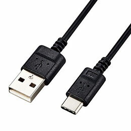 エレコム USB-Cケーブル Type-Cケーブル スリム 極細 A-C 2m スマホ充電ケーブル ブラック MPA-ACX20BK2【楽天倉庫直送h】【突然終了欠品あり】