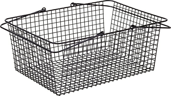 ワイヤーバスケット L 222424/222455 ブラック/シルバー CASUAL STORAGE WIRE BASKETS