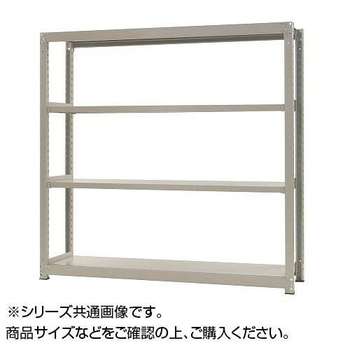 【直送品】中量ラック　耐荷重300kgタイプ　単体　間口900×奥行600×高さ2400mm　4段　ニューアイボリー【お寄せ品、返品キャンセル不可、割引不可品】