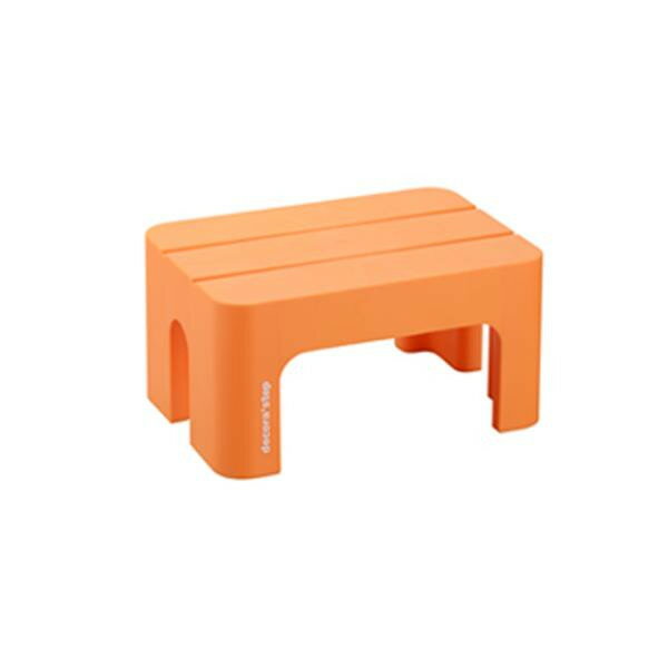 【直送品】踏み台 デコラステップ S オレンジ DS-S【お寄せ品、返品キャンセル不可、割引不可品】
