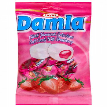 【直送品】tayas(タヤス) ダムラ ストロベリーソフトキャンディ 90g×24セット【お寄せ品、返品キャンセル不可、割引不可品】