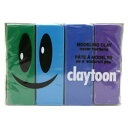 【直送品】MODELING CLAY(モデリングクレイ)　claytoon(クレイトーン)　カラー油粘土　4色組(クール)　1Pound　3個セット【お寄せ品、返品キャンセル不可、割引不可品】