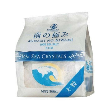 【直送品】南の極み　天日塩　大粒　SeaCrystals　500g　18個セット　J1-16【お寄せ品、返品キャンセル不可、割引不可品】